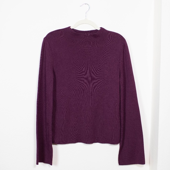 Halogen® Funnel Neck Cotton Blend Sweater - Picture 2 of 5